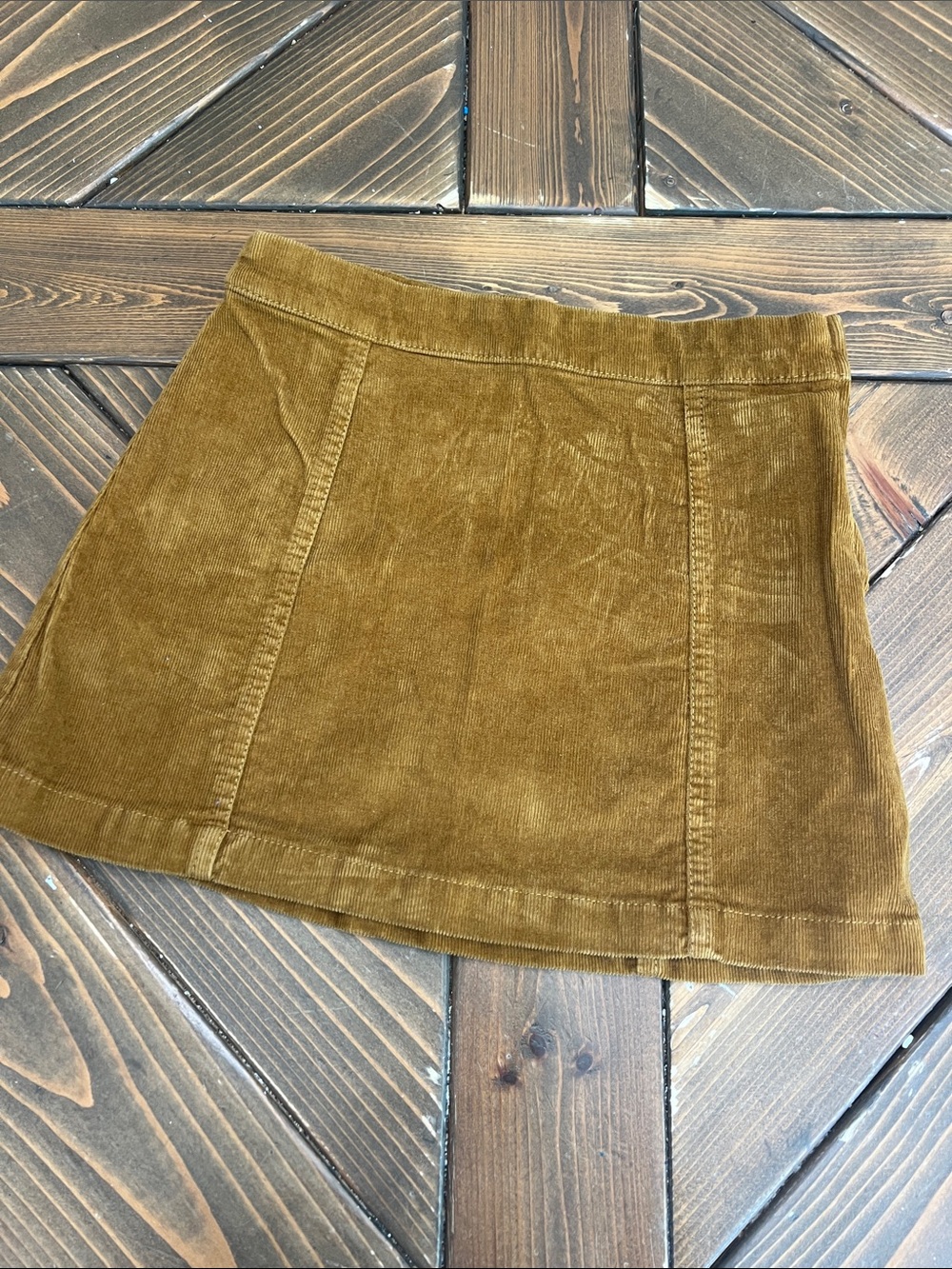 Crewcuts Corduroy A-Line Mini Skirt in Mustard Brown